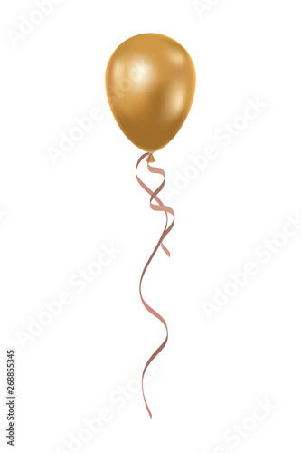 helium balloon on white background
