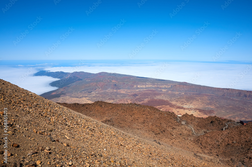 View from Mount Teide, Tenerife, Spain.