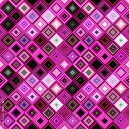 Purple abstract repeating diagonal square mosaic tile pattern background - vector floor graphic