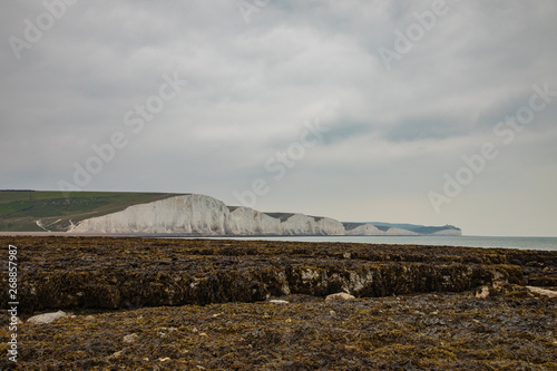 White Chalks Cliffs At Seven Sisters Country Park  England