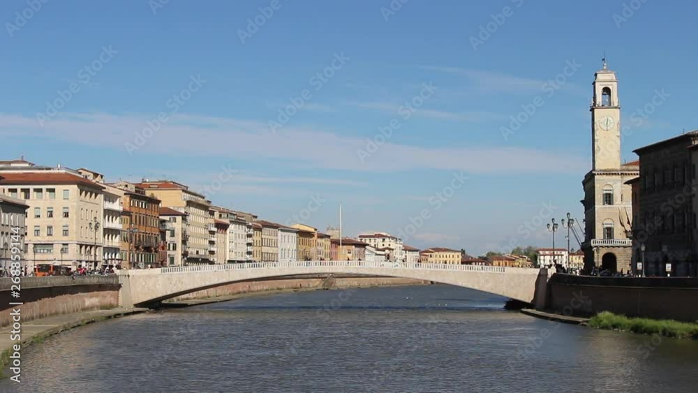 The Conte Ugolino bridge in Pisa also called Ponte di Mezzo The Conte Ugolino bridge in Pisa also called Ponte di Mezzo