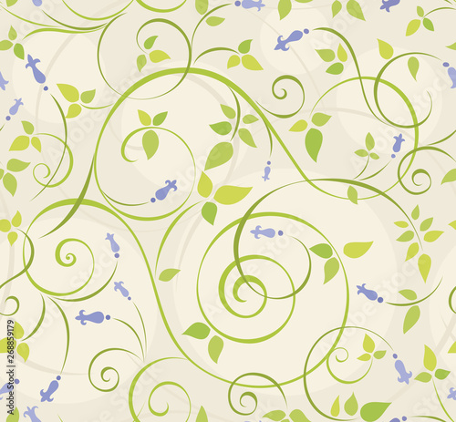 Vector floral seamless patternn background for textile, paper or surface texture photo