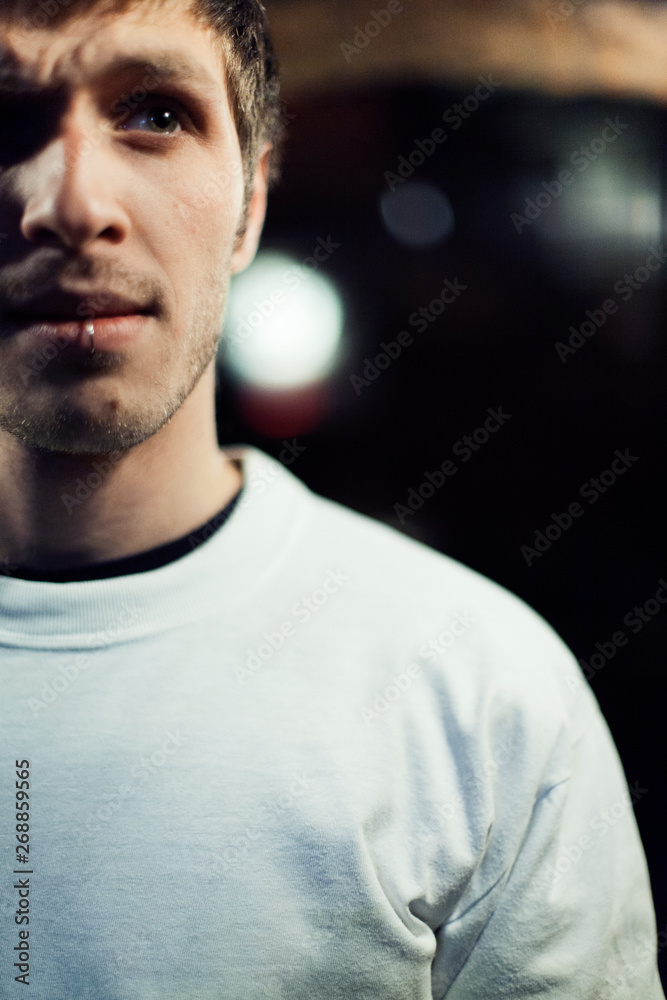 Portrait of a worried man Portrait of a worried man