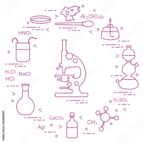 Chemistry scientific, education elements.