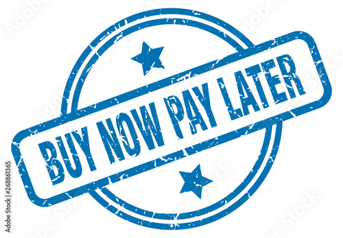 buy now pay later grunge stamp