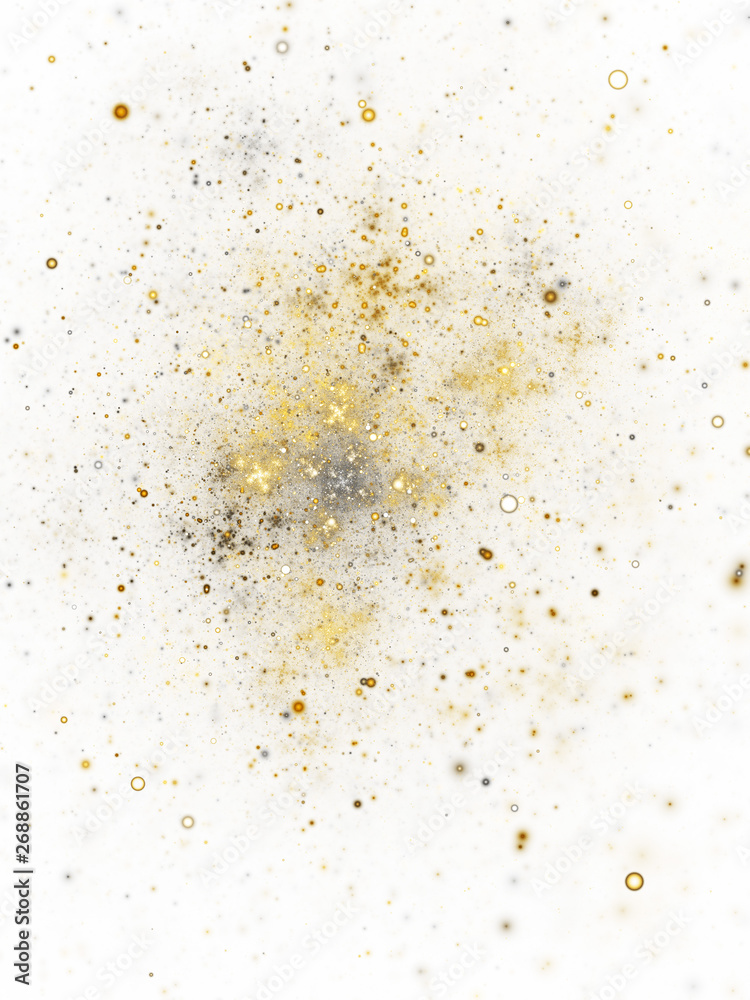 Abstract blurred golden lights. Fantasy colorful holiday sparkle background. Digital fractal art. 3d rendering. Abstract blurred golden lights. Fantasy colorful holiday sparkle background. Digital fractal art. 3d rendering.