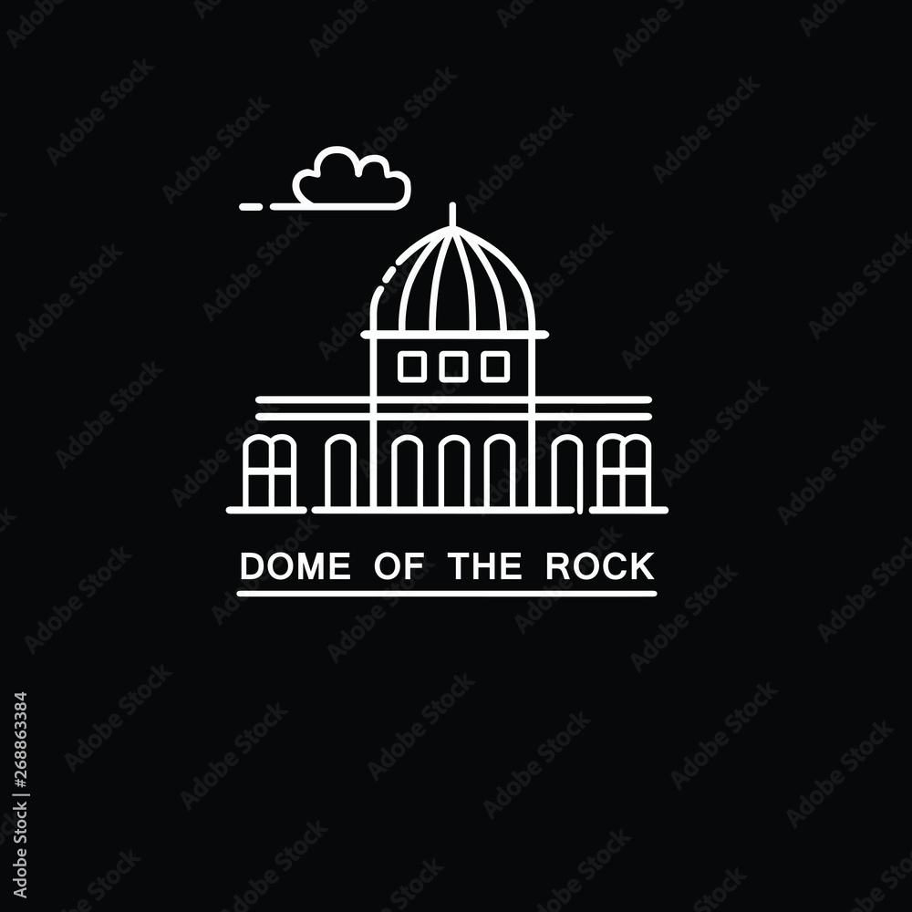 illustration of the dome of the rock icon