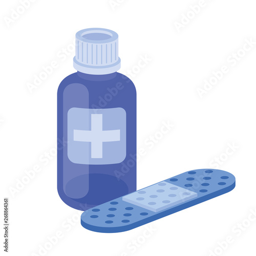 medicine drugs on white background