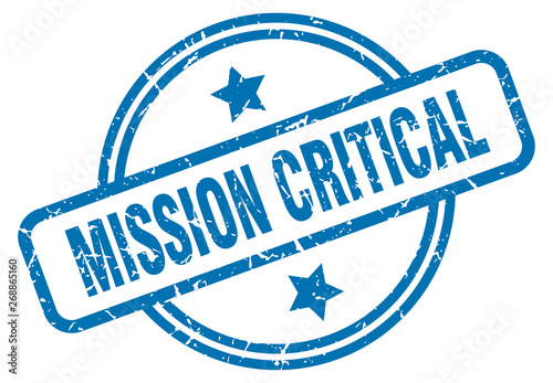 mission critical grunge stamp