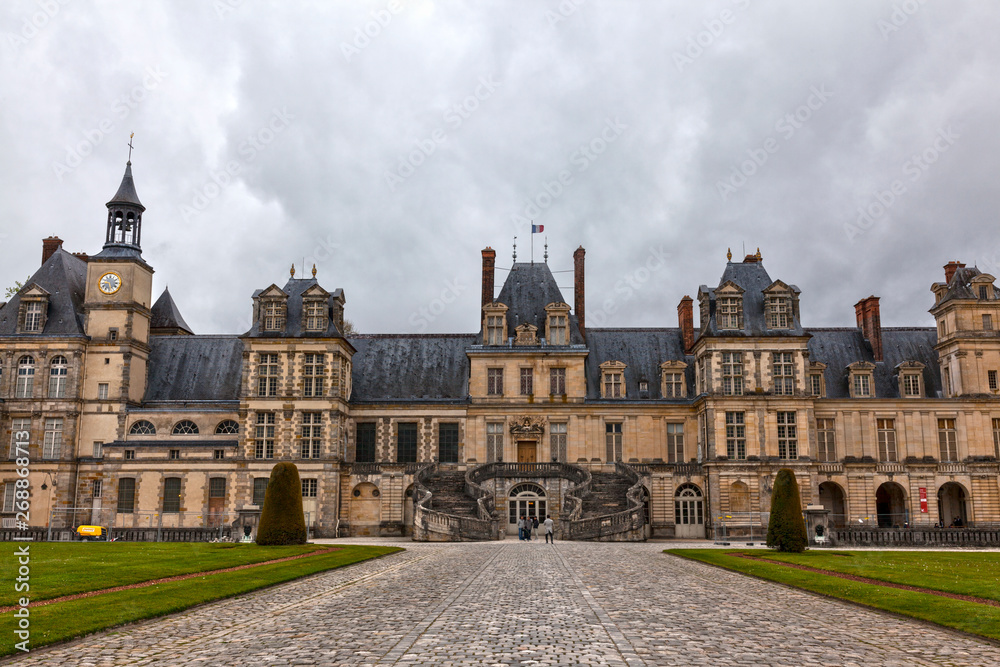 The castle of Fontainebleau in France