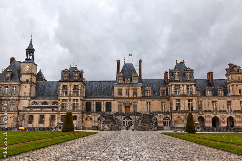 The castle of Fontainebleau in France The castle of Fontainebleau in France