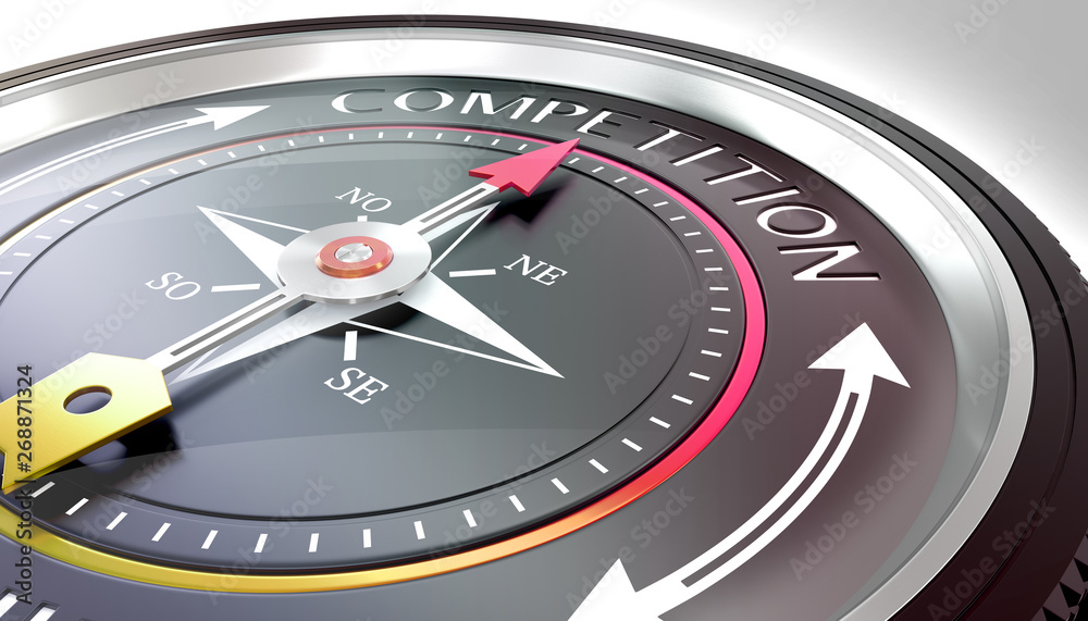 compass needle pointing competition word compass needle pointing competition word