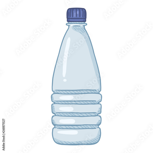 Vector Cartoon Illustration - Small Plastic Bottle.