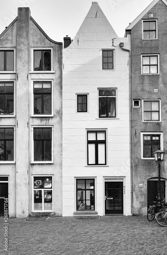 Typical narrow Dutch houses photo