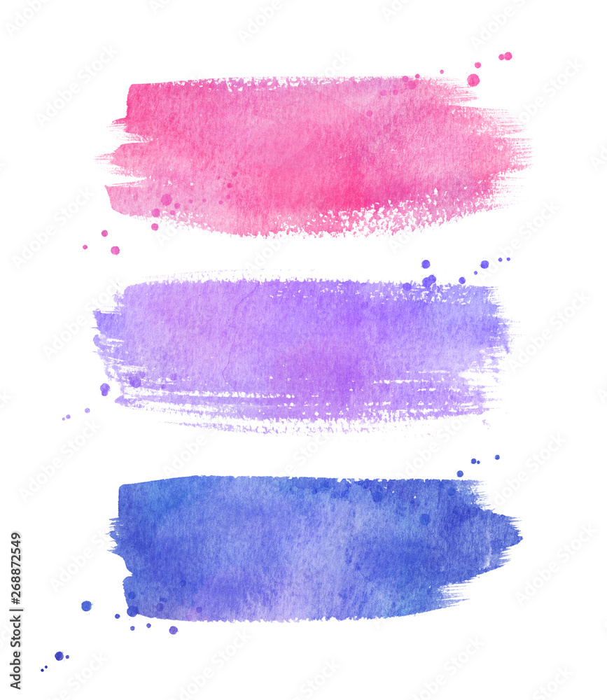 Watercolor brushstrokes banners collection Watercolor brushstrokes banners collection