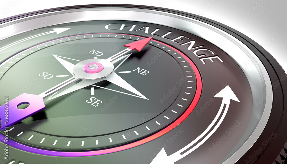 compass needle pointing challenge word