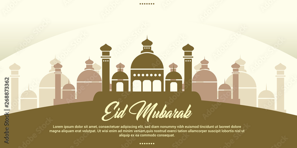 eid banner template with smooth color