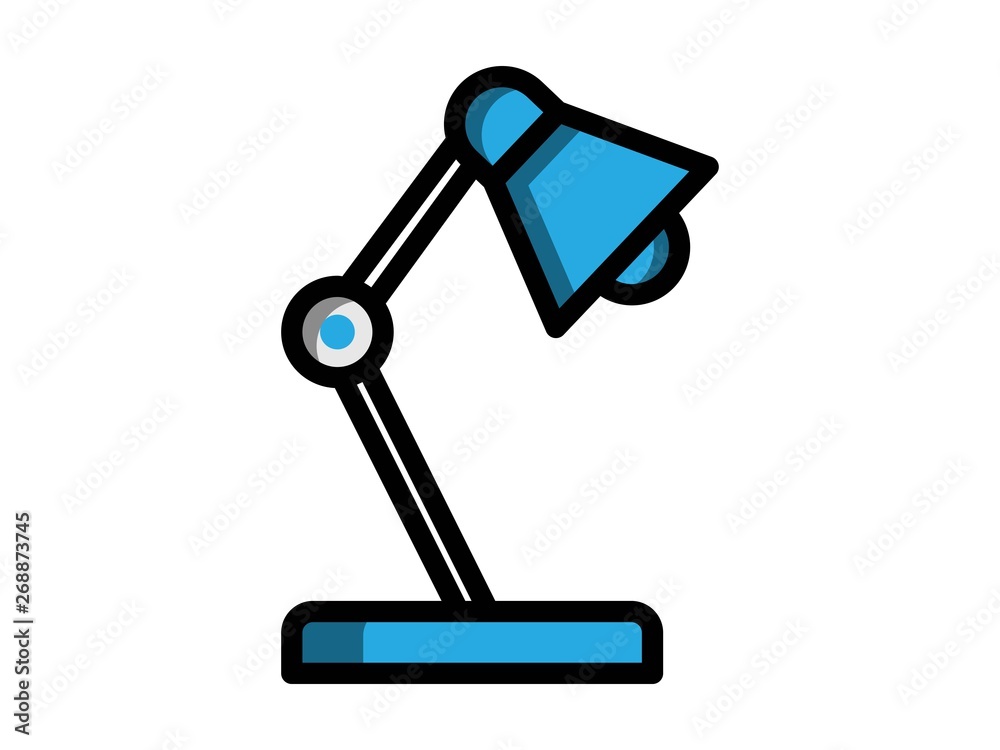desk lamp filled line vector icon desk lamp filled line vector icon