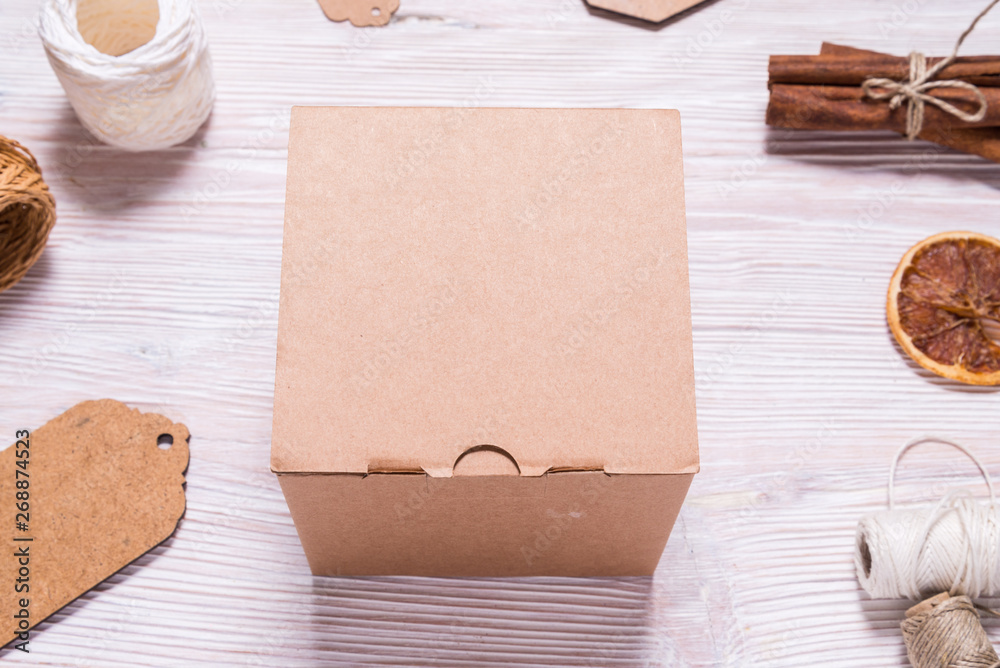 Cardboard box for gift or postal wrapping Cardboard box for gift or postal wrapping