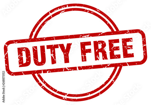 duty free grunge stamp