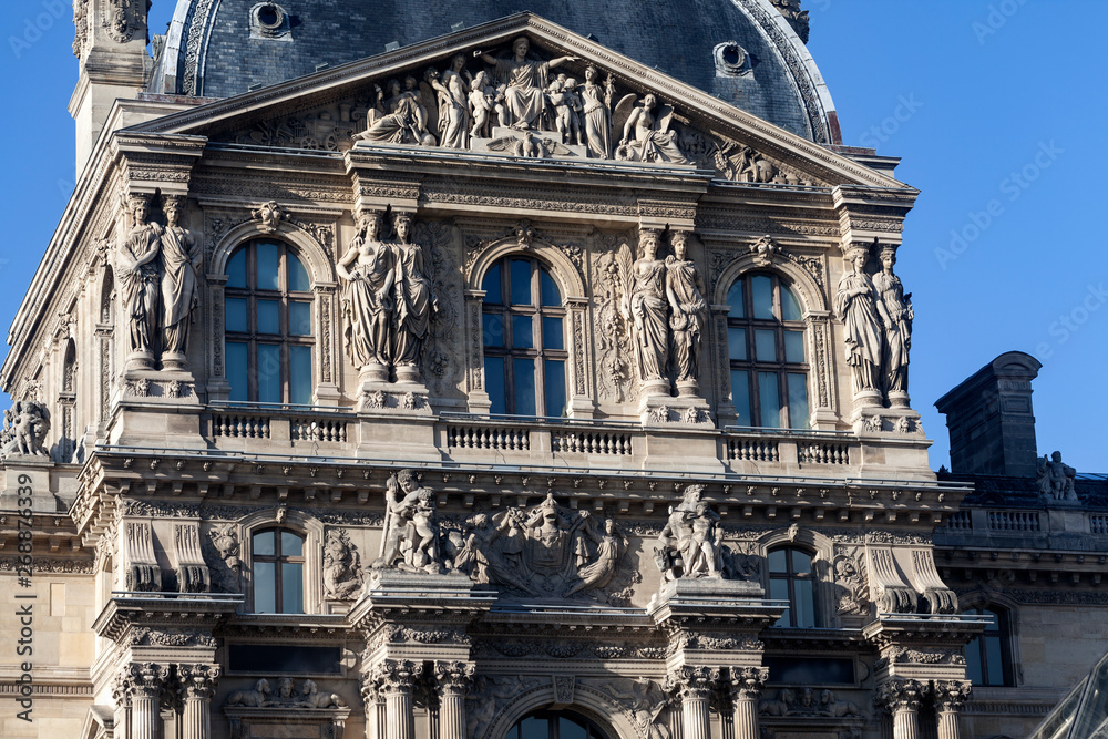 The Facade Of The Louvre. Paris