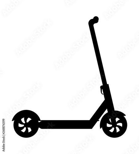 kick scooter for city driving and game pleasure stock vector illustration
