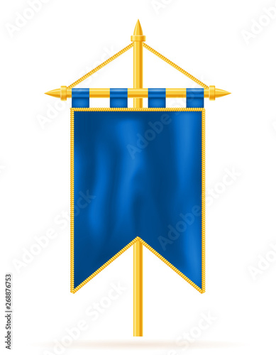royal flag realistic template empty blank stock vector illustration