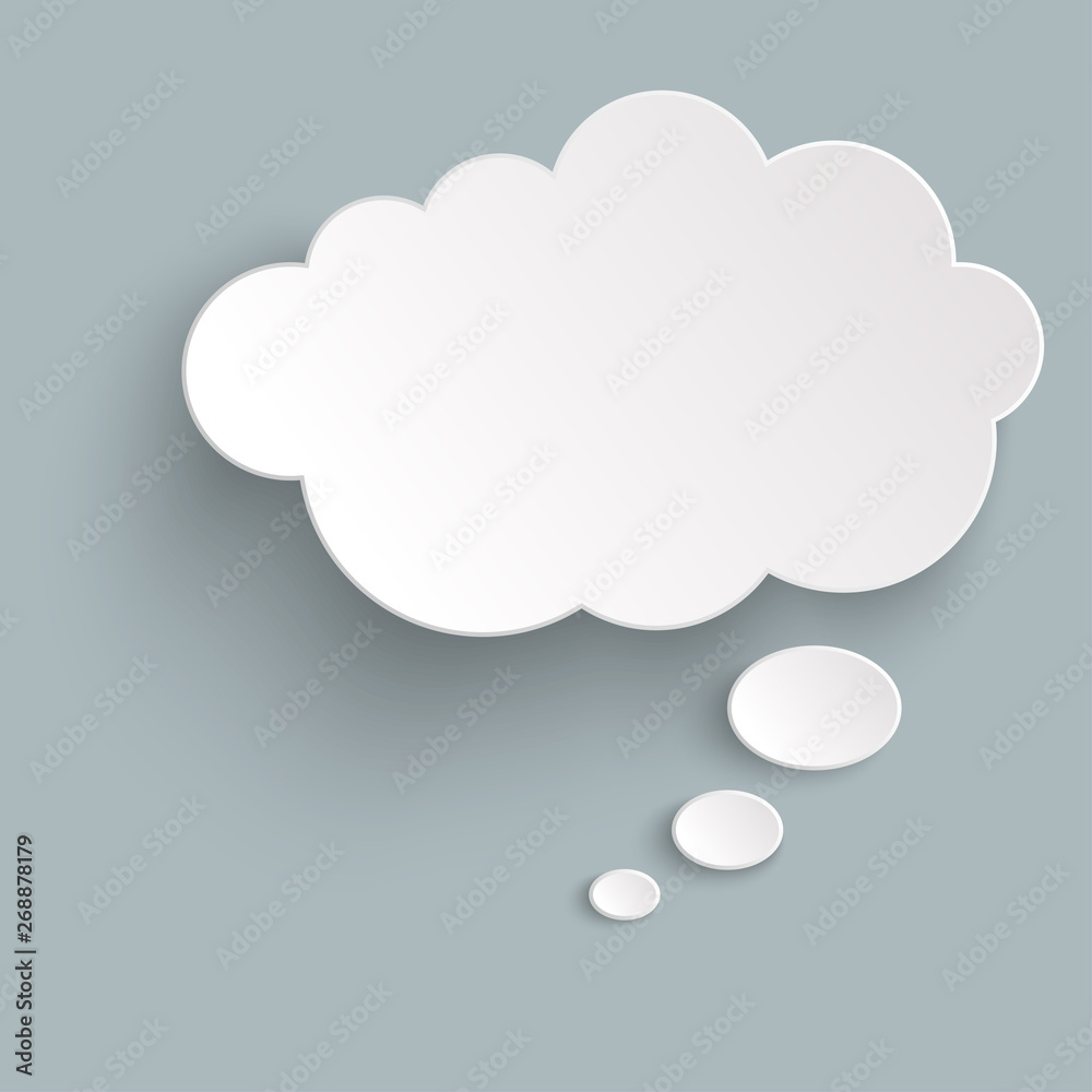 sticker thought bubble with shadow sticker thought bubble with shadow