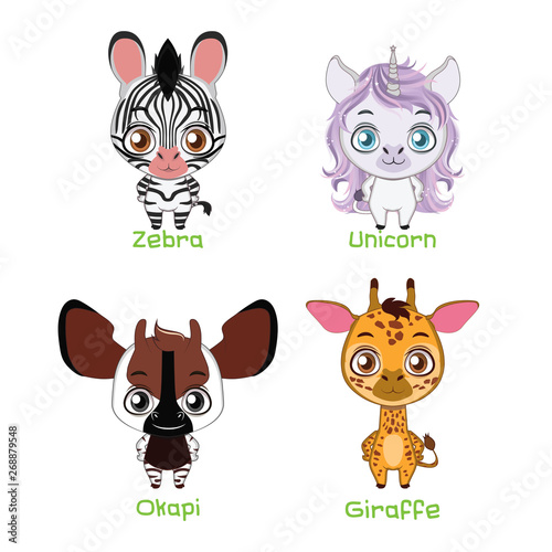Set of hooved herbivore animal species
