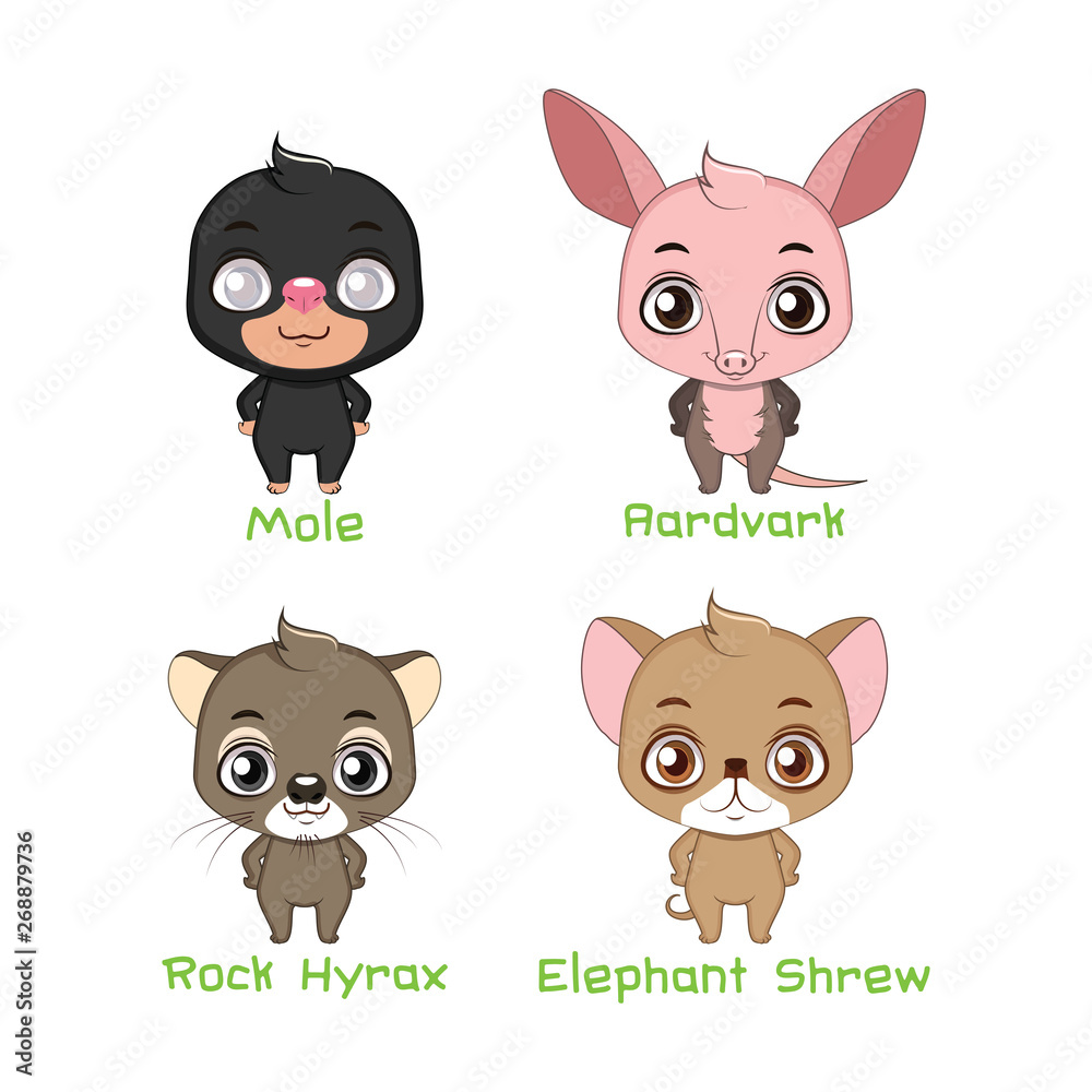 Set of various mixed animal species Stock Vector | Adobe Stock