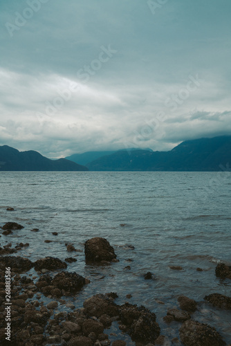 Rugged Ocean and Mountains