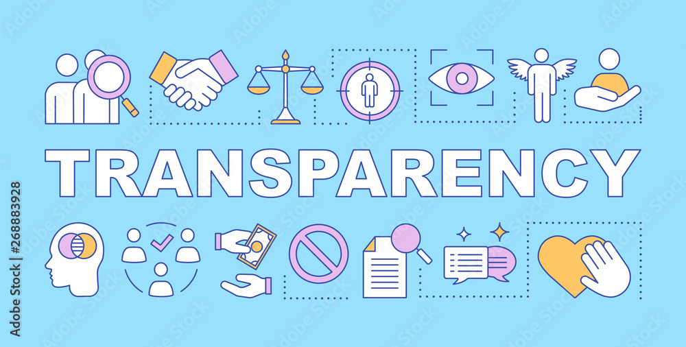 Fototapeta premium Transparency word concepts banner