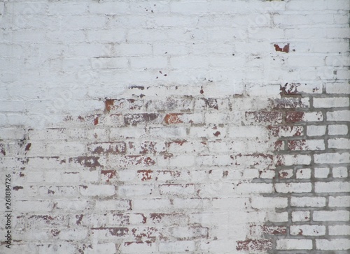 White and Red Brick Background