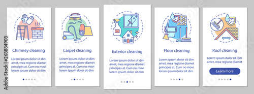 Additional cleaning services onboarding mobile app page screen, linear concepts © bsd studio