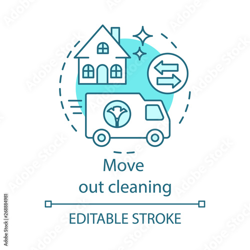Move-out cleaning concept icon