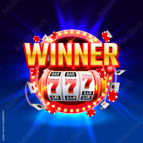 Casino winner slots 777 banner, show frame label.