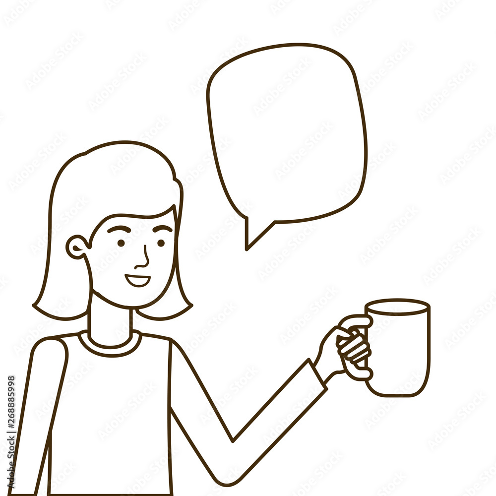 woman with speech bubble avatar character woman with speech bubble avatar character