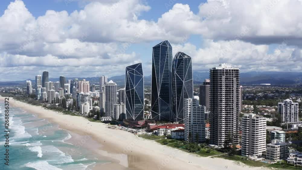 Sunny view of Broadbeach skyline on the Gold Coast Sunny view of Broadbeach skyline on the Gold Coast