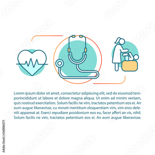 Pediatric cardiology article page vector template