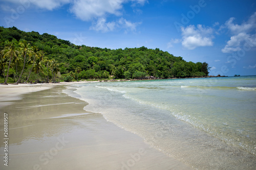 Phu Quoc island  Vietnam  White sand and clear blue sea on beautiful Sao beach