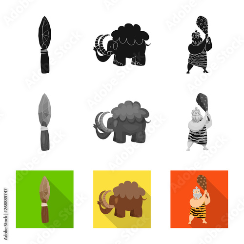Vector illustration of evolution  and prehistory icon. Collection of evolution  and development  vector icon for stock.