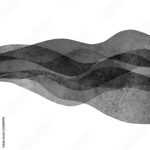 Watercolor transparent wave...