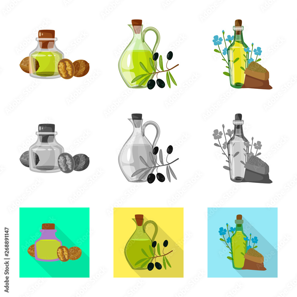 Fototapeta premium Vector illustration of healthy and vegetable logo. Collection of healthy and agriculture stock vector illustration.