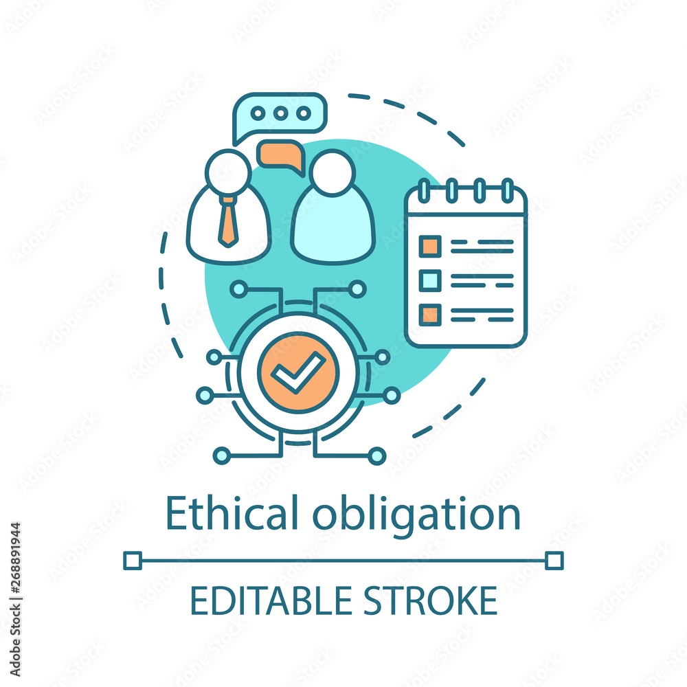 Ethical obligation concept icon Ethical obligation concept icon