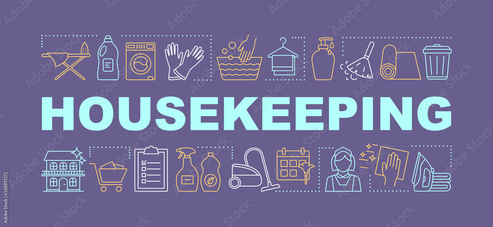 Housekeeping word concepts banner Housekeeping word concepts banner