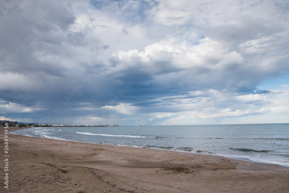 Costa Mediterránea un dia de tormenta