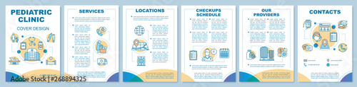 Pediatric clinic brochure template layout