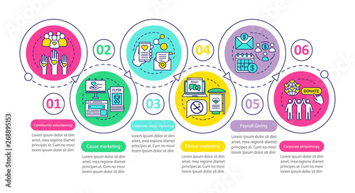 Corporate governance vector infographic template