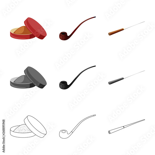 Vector design of refuse and stop icon. Collection of refuse and habit vector icon for stock.