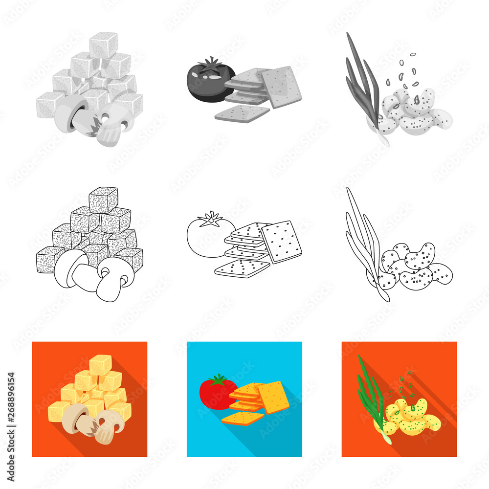 Vector illustration of taste and seasonin icon. Collection of taste and organic   vector icon for stock.